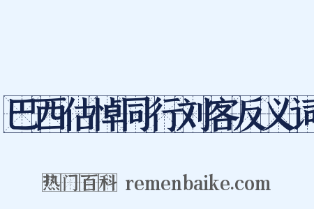 巴西估悼同行刘客反义词是什么意思的图片